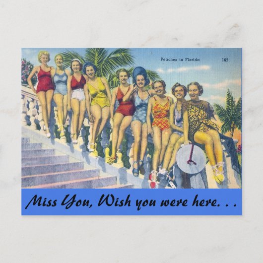 Pfirsiche in Florida Postkarte (Vorderseite)