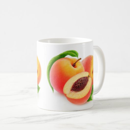 Pfirsiche Kaffeetasse (VorderseiteRechts)