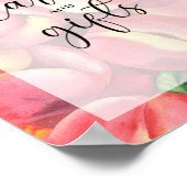 Pfirsiche - Karten und Geschenke Babyduschposter Poster (Ecke)
