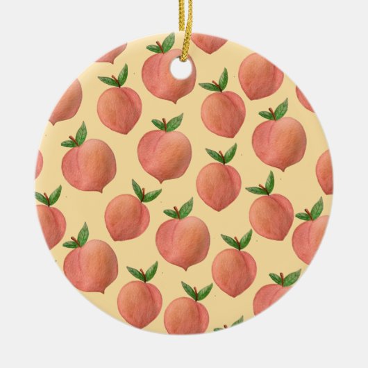 Pfirsiche Keramik Ornament (Vorne)