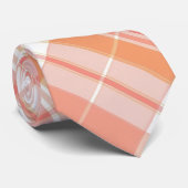 Pfirsiche, Lachs, Kariert Krawatte (Gerollt)