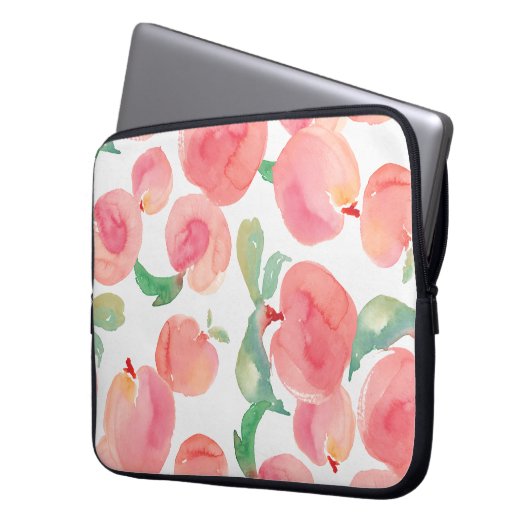 Pfirsiche Laptopschutzhülle (Vorderseite Links)