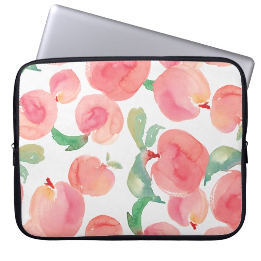 Pfirsiche Laptopschutzhülle (Vorderseite)