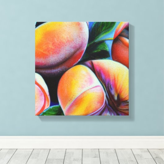 Pfirsiche Leinwanddruck (Insitu (Holzboden))