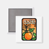 Pfirsiche Magnet (Vorderseite/Rückseite)