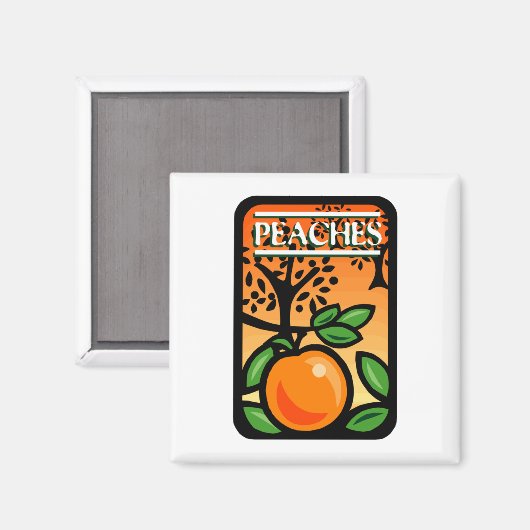 Pfirsiche Magnet (Vorderseite/Rückseite)