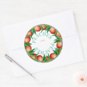 Pfirsiche mit Konservenkonserven Runder Aufkleber (Umschlag)