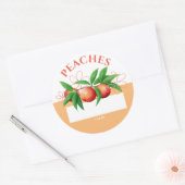 Pfirsiche mit Konservenkonserven Runder Aufkleber (Umschlag)