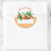 Pfirsiche mit Konservenkonserven Runder Aufkleber (Tasche)