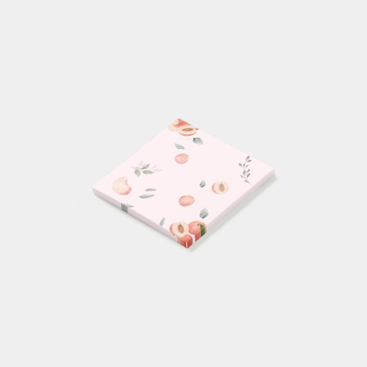 Pfirsiche nach dem Abschluss Post-it Klebezettel (angewinkelt)