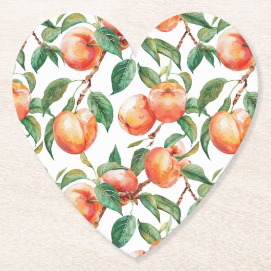 Pfirsiche Obst Untersetzer (Vorderseite)