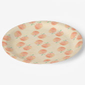 Pfirsiche Pappteller (Schrägansicht)