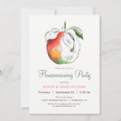 Pfirsiche Party Einladung (Vorderseite)