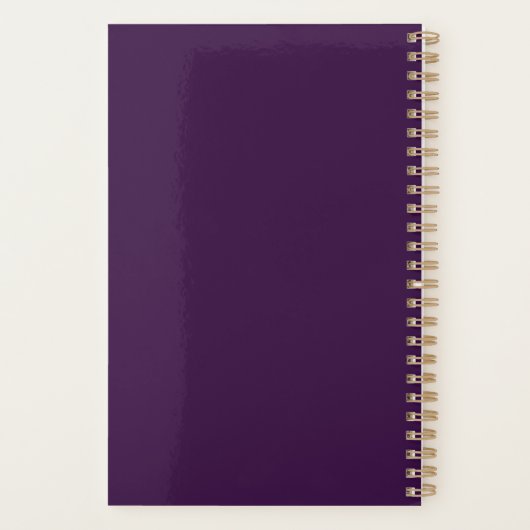 Pfirsiche Pflaumen Lila Niedliches Fruchtmuster Planer (Rückseite)