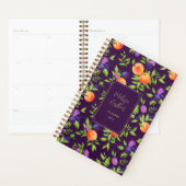 Pfirsiche Pflaumen Lila Niedliches Fruchtmuster Planer (Anzeige)