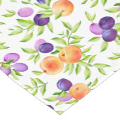Pfirsiche Pflaumen Lila Niedliches Obst Botanisch  Kurzer Tischläufer (Ecke)