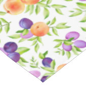 Pfirsiche Pflaumen Lila Niedliches Obst Botanisch Tischdecke (Schrägansicht)