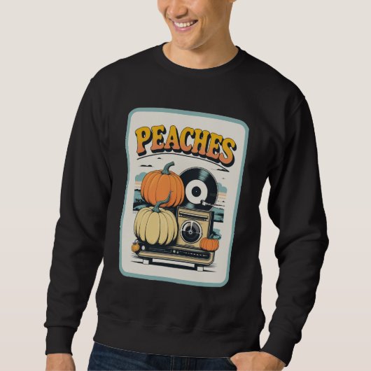 Pfirsiche Platten Sweatshirt (Vorderseite)