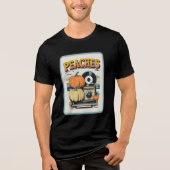 Pfirsiche Platten Tri-Blend Shirt (Vorderseite)