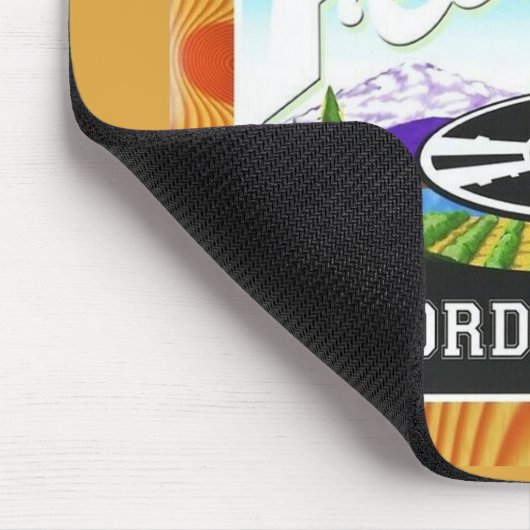 Pfirsiche-Platten und Tapeten-Maus Mousepad (Ecke)