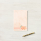 Pfirsiche Post-it Klebezettel (Auf Schreibtisch)