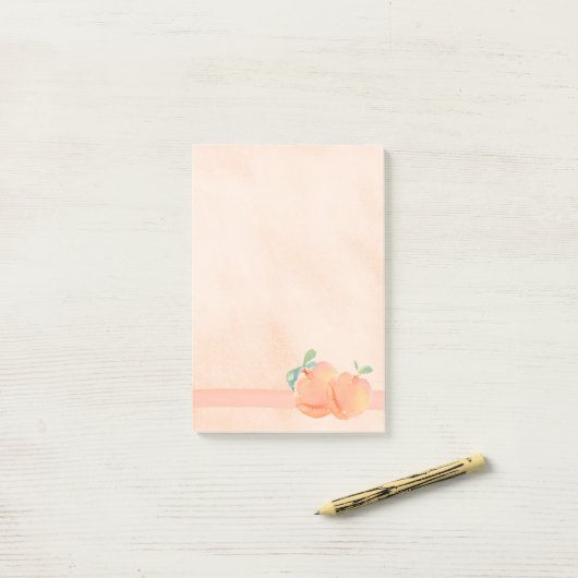 Pfirsiche Post-it Klebezettel (Auf Schreibtisch)