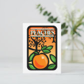 Pfirsiche Postkarte (Stehend Vorderseite)