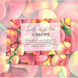 Pfirsiche - Rezept für die Braut Begleitkarte