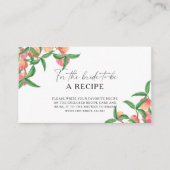 Pfirsiche - Rezept für die Braut Begleitkarte (Vorderseite)