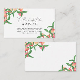 Pfirsiche - Rezept für die Braut Begleitkarte