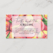 Pfirsiche - Rezept für die Braut Begleitkarte (Vorderseite)