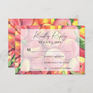 Pfirsiche - RSVP-Karte für Hochzeiten RSVP Karte