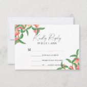 Pfirsiche - RSVP-Karte für Hochzeiten RSVP Karte (Vorderseite)
