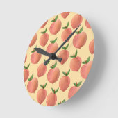 Pfirsiche Runde Wanduhr (Winkel)
