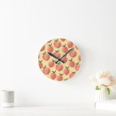 Pfirsiche Runde Wanduhr (Zuhause)
