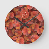 Pfirsiche Runde Wanduhr (Vorderseite)