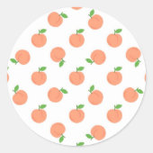 Pfirsiche Runder Aufkleber (Vorderseite)