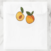 Pfirsiche Runder Aufkleber (Tasche)
