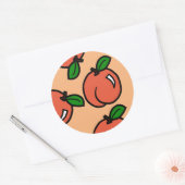 Pfirsiche Runder Aufkleber (Umschlag)
