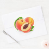 Pfirsiche Runder Aufkleber (Umschlag)