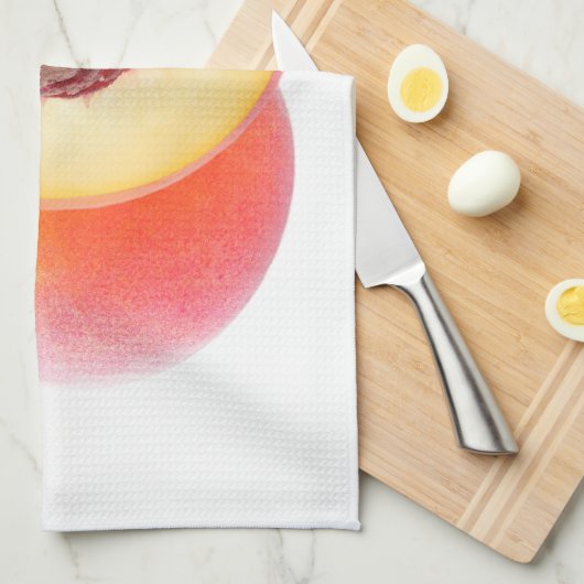 Pfirsiche schneiden geschirrtuch (Viertel Falte)