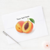 Pfirsiche schneiden runder aufkleber (Umschlag)