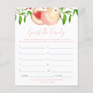 Pfirsiche schnuppern die Candy Girl Baby Duschkart Flyer