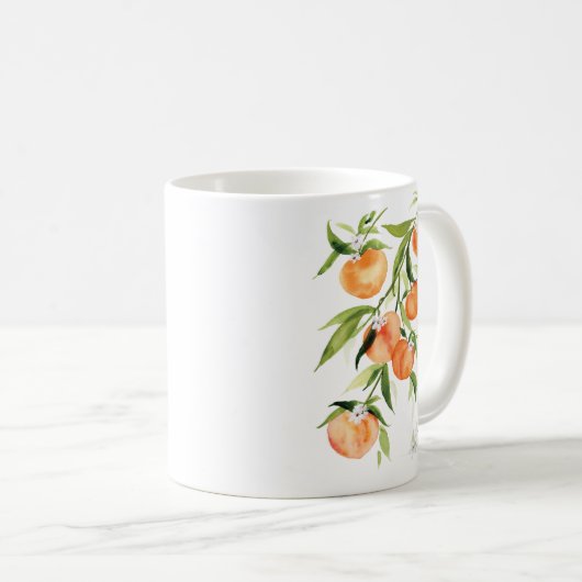 Pfirsiche sommerliche Früchte Kaffeetasse (VorderseiteRechts)