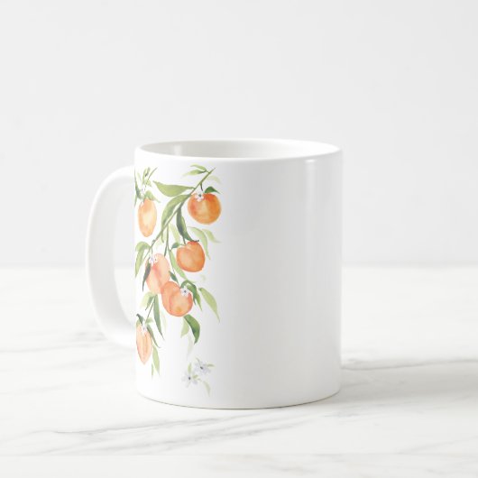 Pfirsiche sommerliche Früchte Kaffeetasse (Vorderseite Links)
