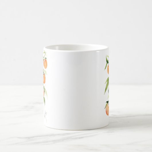 Pfirsiche sommerliche Früchte Kaffeetasse (Mittel)
