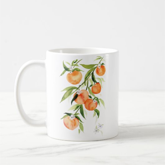Pfirsiche sommerliche Früchte Kaffeetasse (Links)