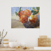 Pfirsiche, Stillleben Poster (Küche)