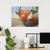 Pfirsiche, Stillleben Poster (Heimbüro)