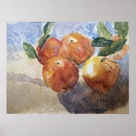 Pfirsiche, Stillleben Poster